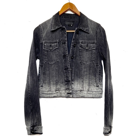vince cropped denim jacket